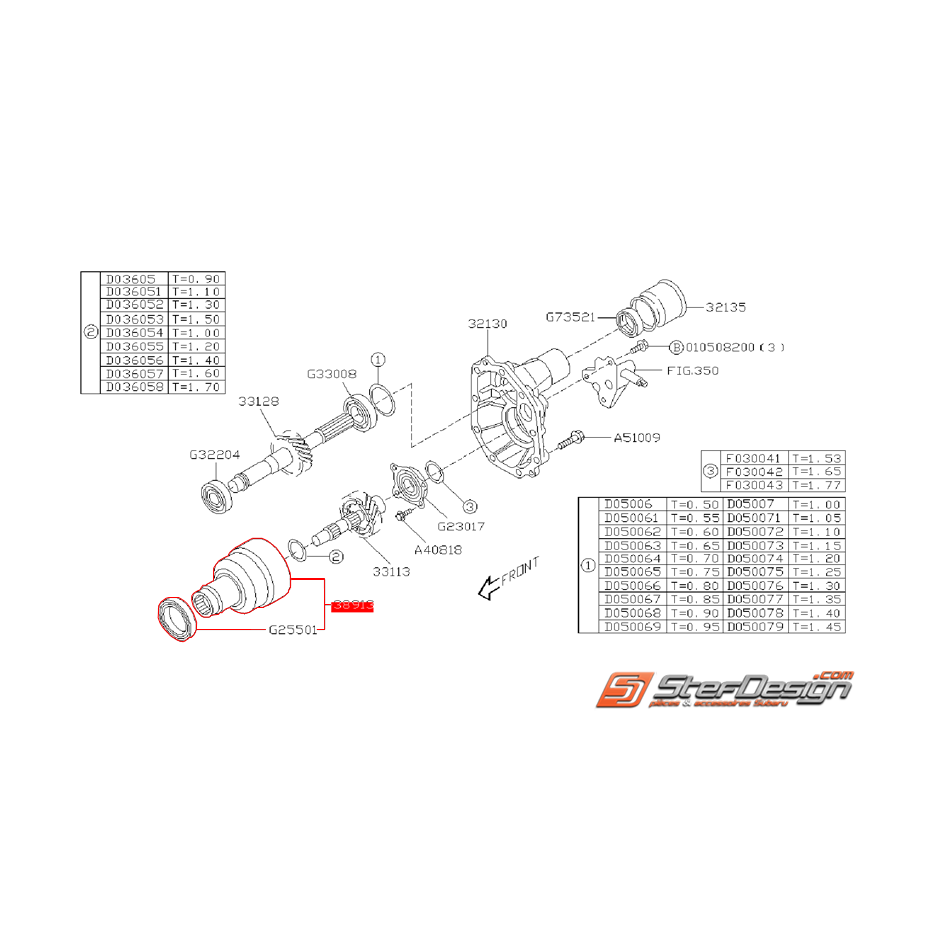 Diff Rentiel Central Subaru Gt Wrx Boite Vitesses Stef