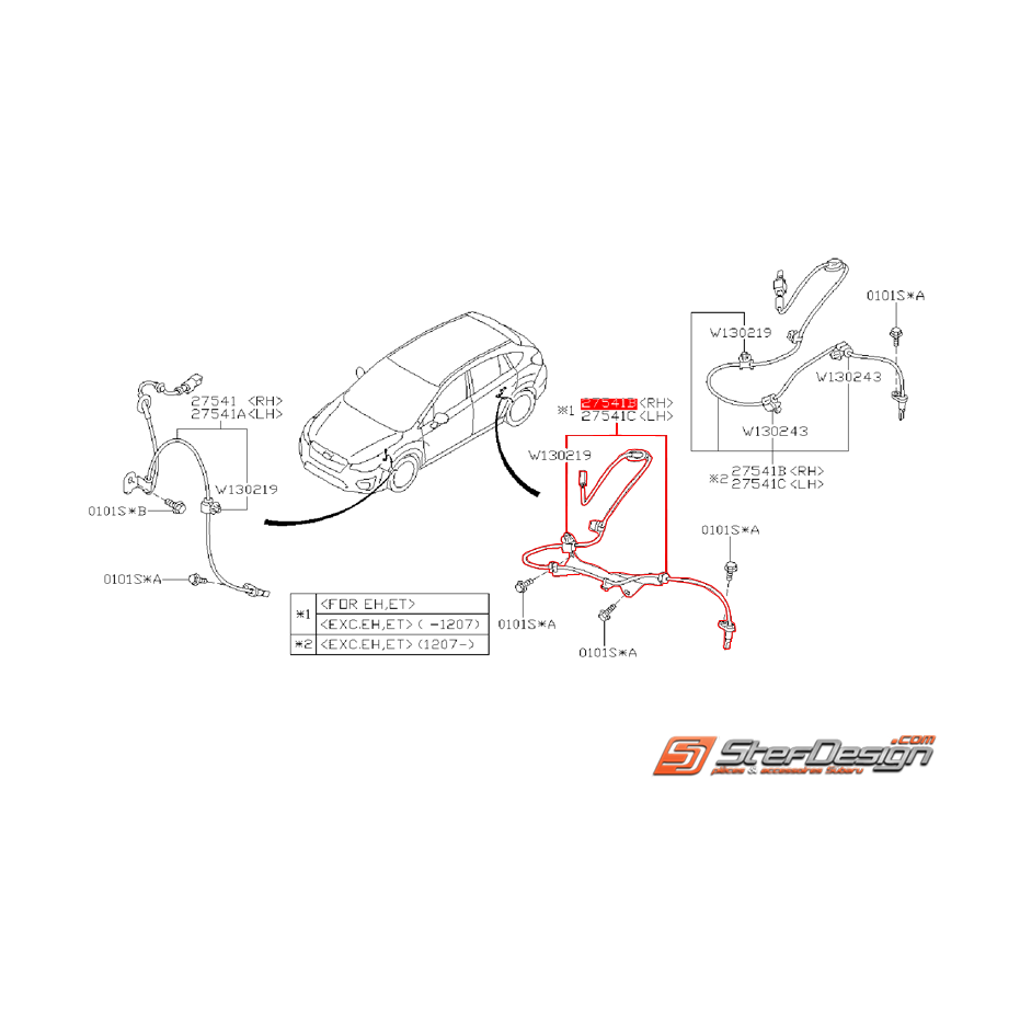 Capteur Abs Arri Re Origine Subaru Xv Stef Design