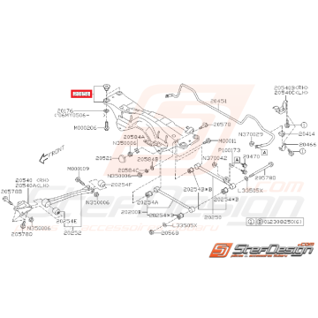 Berceau arrière Origine Subaru WRX STI 2001 2007 Stef Design