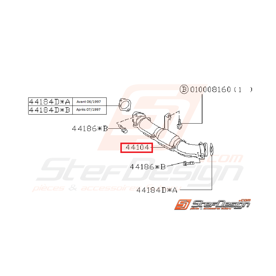 Cross Pipe Origine Subaru Gt Sti Wrx Stef Design