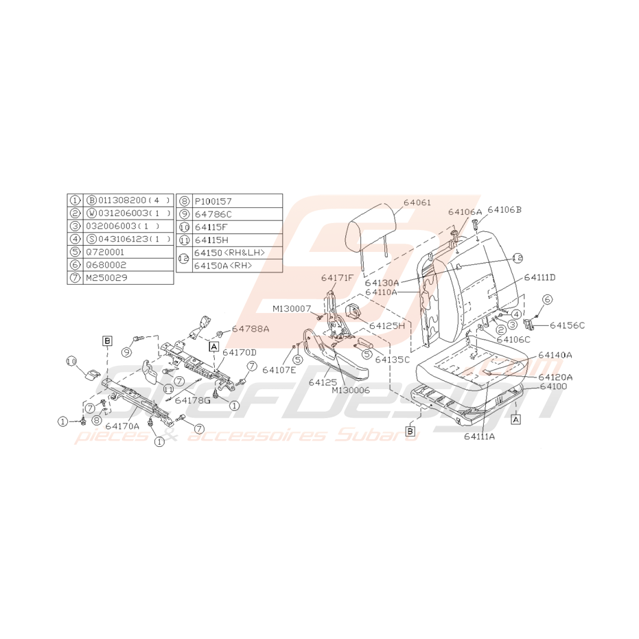 Sch Ma Si Ge Passager Origine Subaru Impreza Gt Stef Design