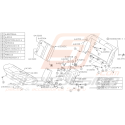 Schéma de Banquette Arrière Origine Subaru Impreza GT 1993 2000