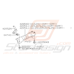 Schéma Tôle Pare Chaleur Origine Subaru WRX STI 2001 2005 Stef Design