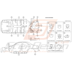 Sch Ma Bouchon De Carrosserie Origine Subaru Wrx Sti Stef