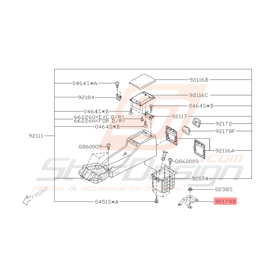 Support De Console Origine Subaru Wrx Sti Stef Design