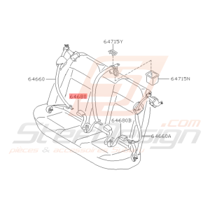 Ceinture Si Ge Central Arri Re Origine Subaru Wrx Sti