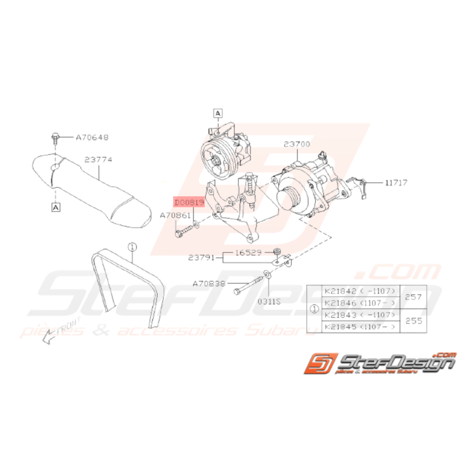 Rondelle Origine Subaru Gt Wrx Sti Forester Stef Design