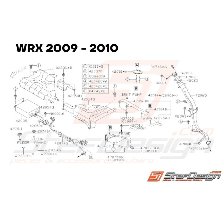 Sch Ma Canister Et Tuyau Remplissage Carburant Origine Subaru Wrx