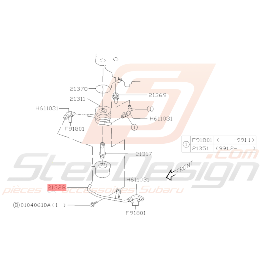 Tuyaux Modine Pompe A Eau Subaru Gt Wrx Sti Forester