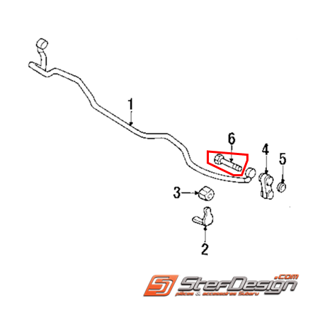 Vis de fixation renfort berceau avant GT 93-96