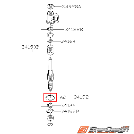 Joint torique crémaillère direction WRX/STI 08-14