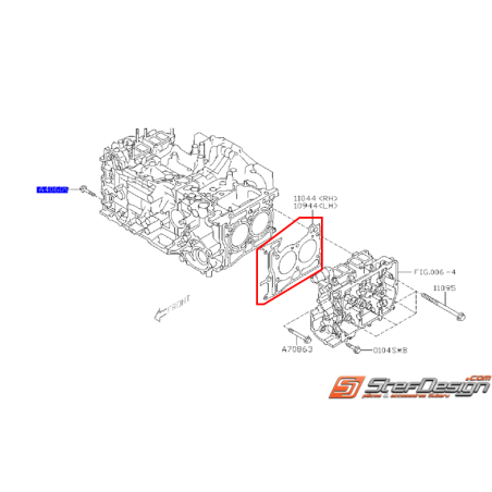 Joint de culasse 0.95 mm SUBARU Diesel 08-10