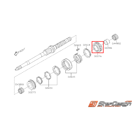 Pignon de 4 ème boite 6 vitesses STI 02-05