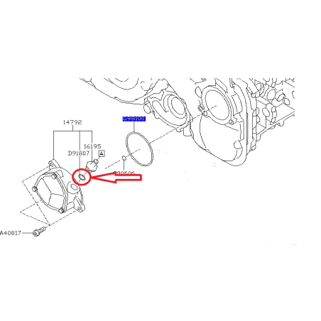 Joint pompe à vide Legacy outback 2.0 Diesel