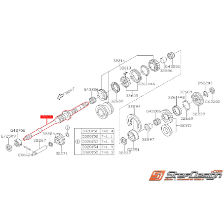 Arbre primaire origine subaru WRX 08-11