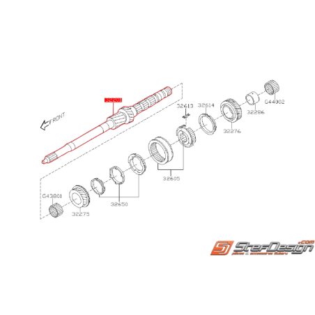 Arbre primaire origine subaru STI 01-05