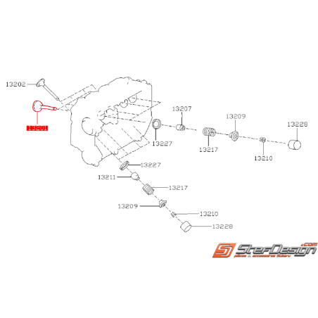 Soupape d'admission origine subaru STI 01-02