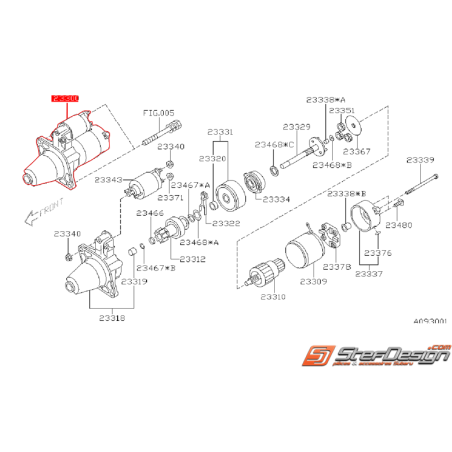 Démarreur origine subaru WRX/STI 01-07