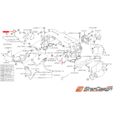 Capteur de pression map SUBARU WRX 08-10