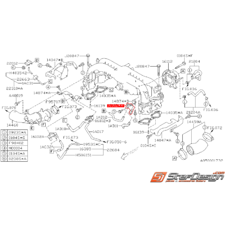 joint de collecteur admission toutes impreza de 99 a 2019