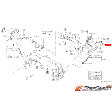 Régulateur de pression d'essence SUBARU WRX 08-11