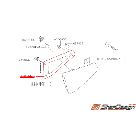 Joint de feu arrière SUBARU WRX/STI 08-10