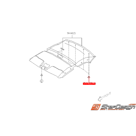 Clips de garniture de toit WRX/STI 01-07