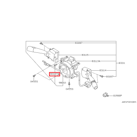 Vis de contacteur tournant WRX/STI 02-07