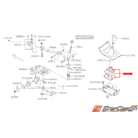 Soufflet et isolateur de levier de vitesse boite 5 WRX 08-11