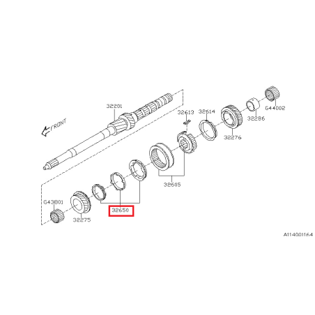 Jeu de synchronisation 3ème boite 6 vitesses STI 02-05