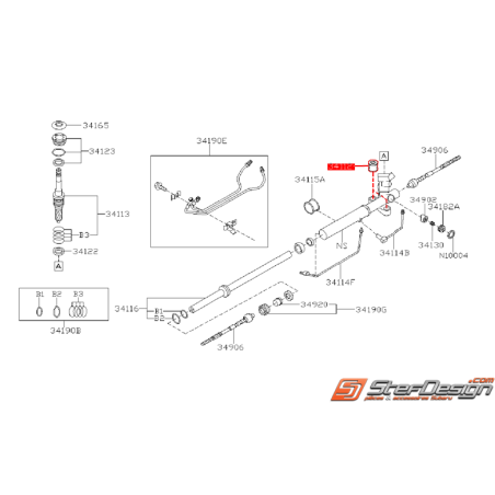 Silent bloc de crémaillère de direction SUBARU WRX/STI 05-07