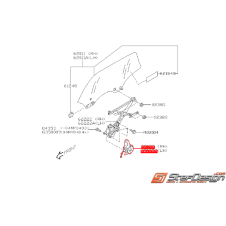 Moteur lève-vitre arrière SUBARU OUTBACK 2005