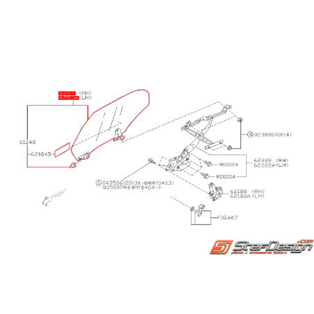 Vitre arrière non fumée origine SUBARU WRX/STI 01-07