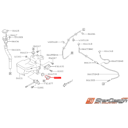 Pompe lave glace avant SUBARU BRZ / TOYOTA GT 86