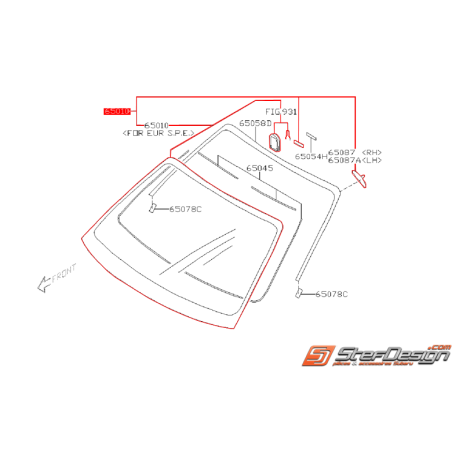 Pare brise avant origine SUBARU WXR 01-07 Break