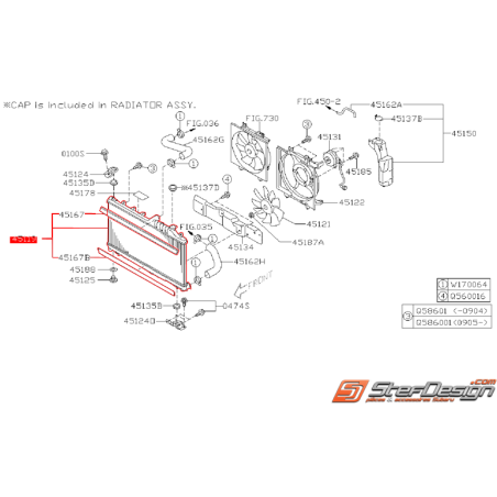 Radiateur origine SUBARU STI 2008-2009