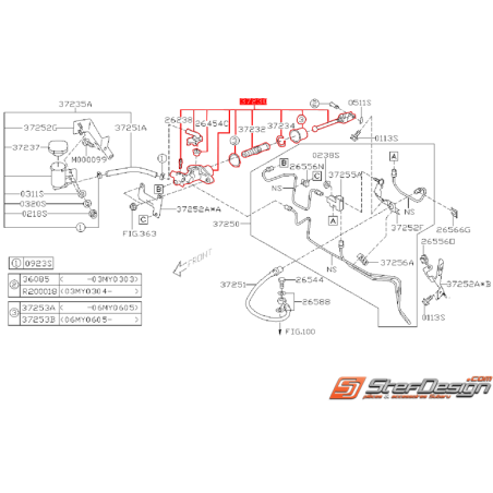 Émetteur d'embrayage origine conduite a droite RHD SUBARU WRX/STI 01-07