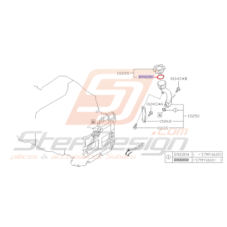 Joint de bouchon remplissage d'huile SUBARU WRX 01-03