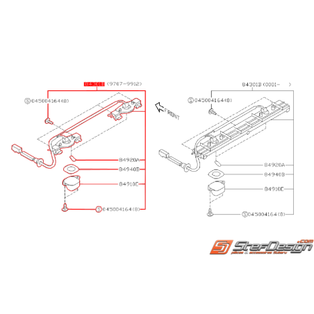 Éclairage de plaque SUBARU FORESTER 1999