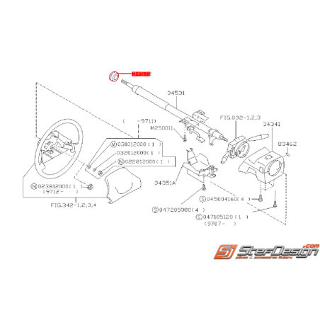 Bague de colonne de direction SUBARU GT 98-00