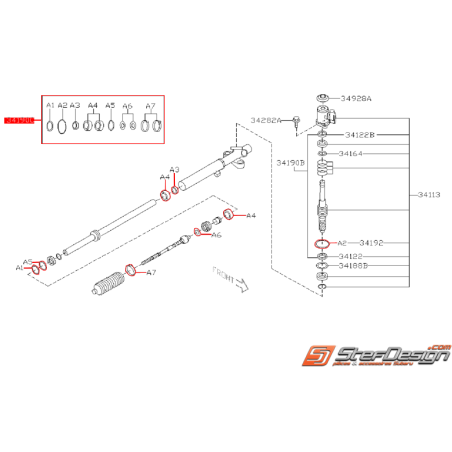 Kit réparation de crémaillère direction WRX/STI 08-11