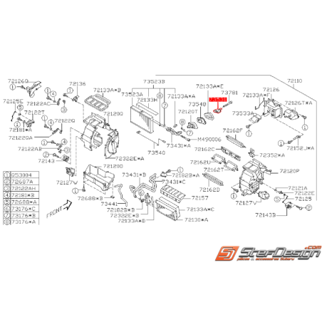 Détendeur de climatisation SUBARU WRX/STI 08-14