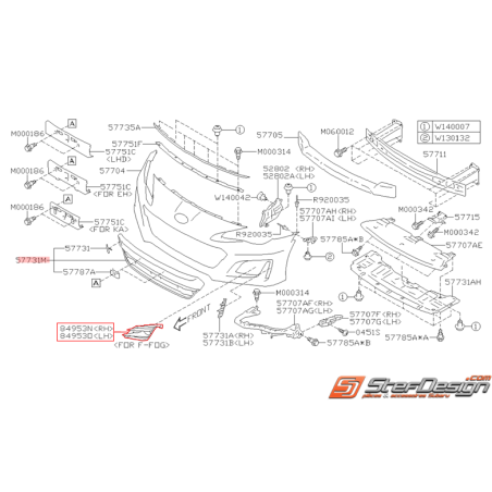 Couvercle anti-brouillard origine SUBARU BRZ 2017-2018