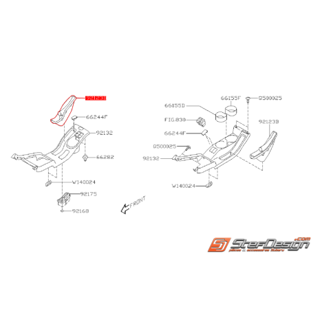 Soufflet de levier de frein a main SUBARFU WRX/STI 05-07