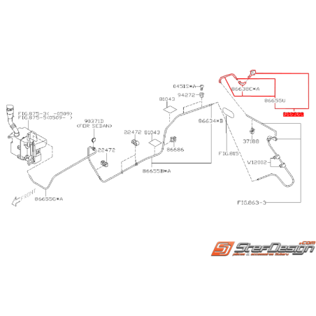 Gicleur lave phare arrière complet origine SUBARU WRX 01-07 Break 