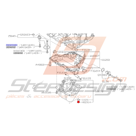 Bouchon de carter d'huile subaru XV EJ20Z 2011 à 2017