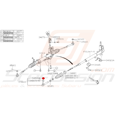 Soufflet de rotule de direction pour GT 93-00 et WRX/STI 2001 à 2014