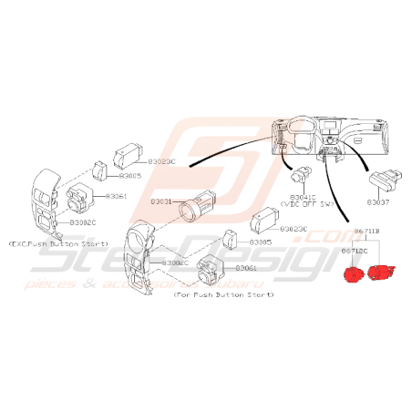 Allume cigare pour Subaru STI 2008-2014