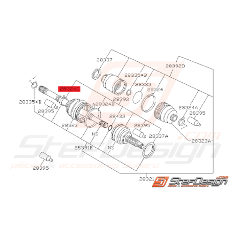 Collier de Soufflet Origine Subaru GT 1998 - 2000