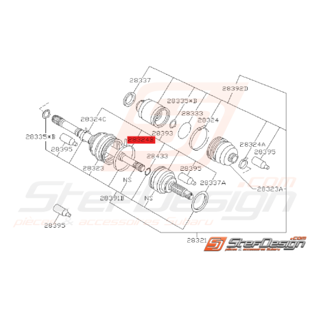 Collier Soufflet Origine Subaru GT 1998 - 2000